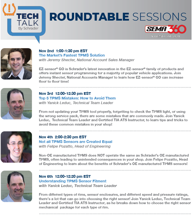 SEMA360 Tech Talk Sessions