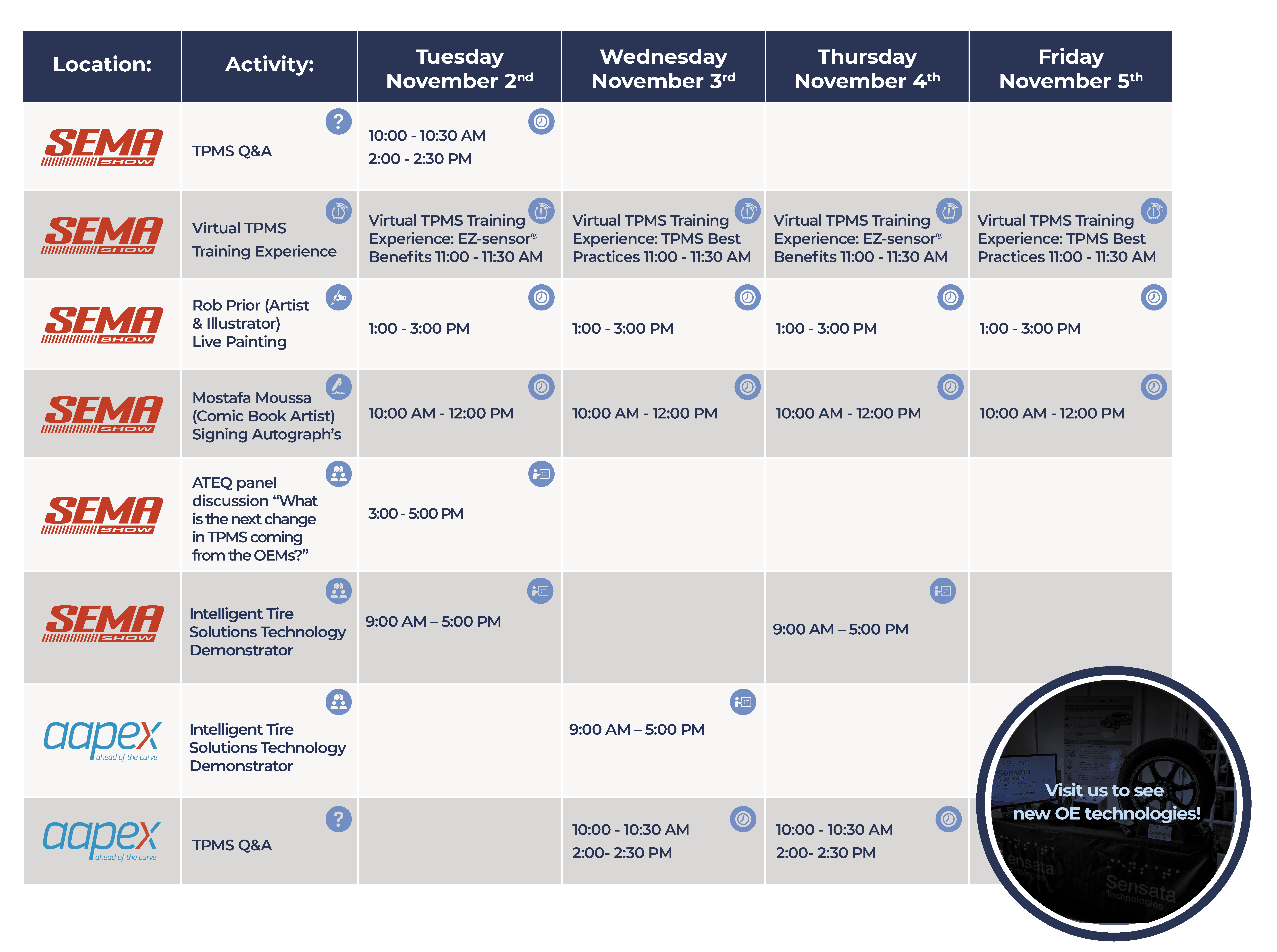 SEMA/AAPEX agenda